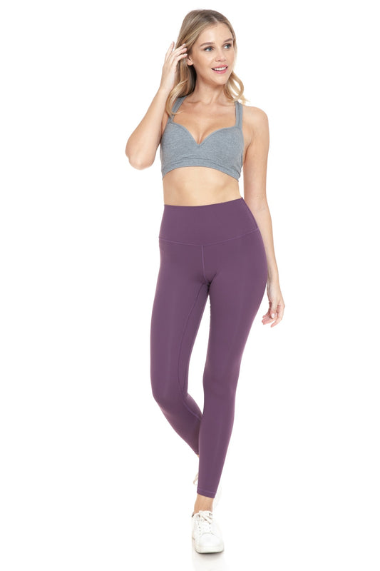 Solid Nylon Active Leggings 28' lenght