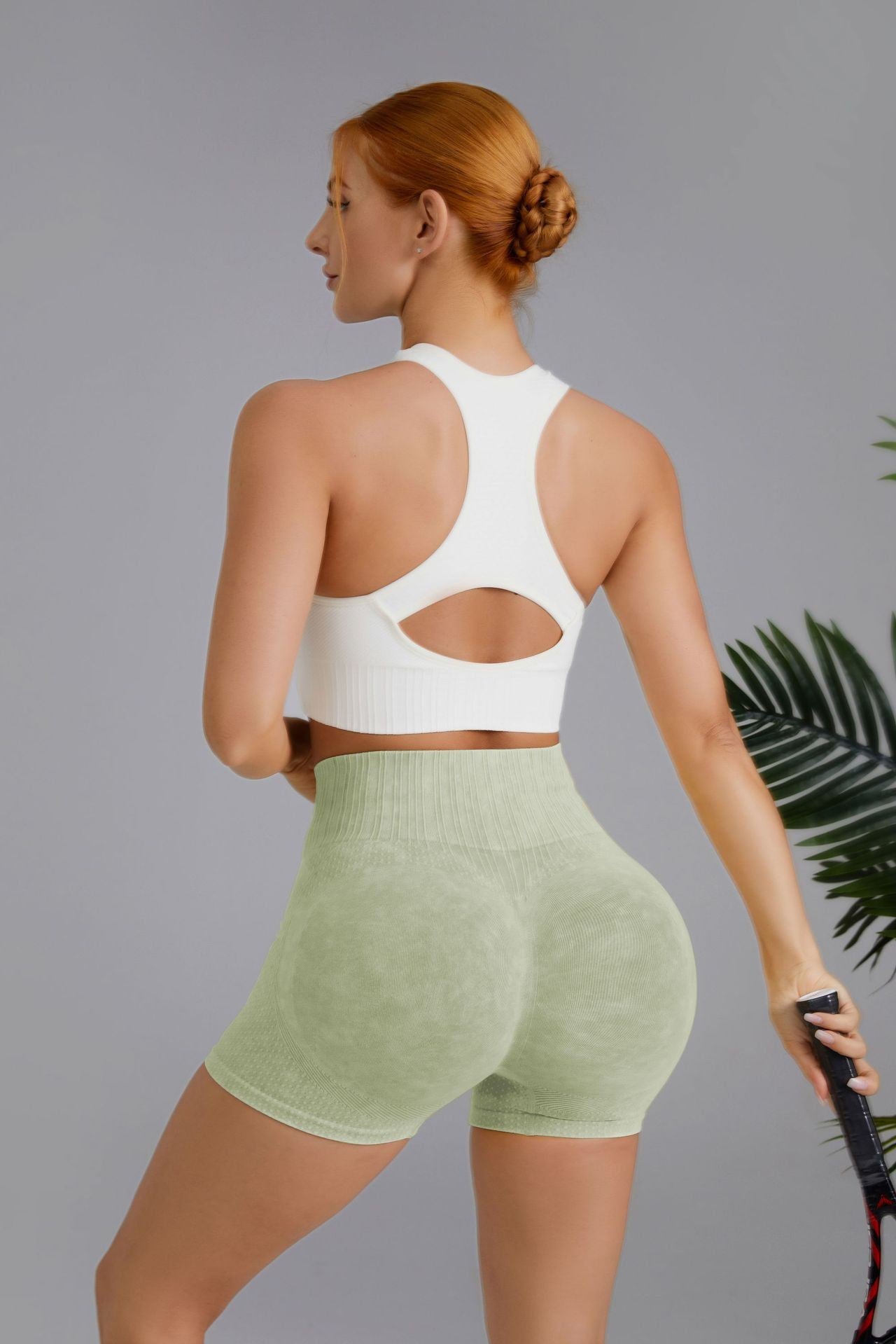 Seamless High Waist Mineral Washed Shorts