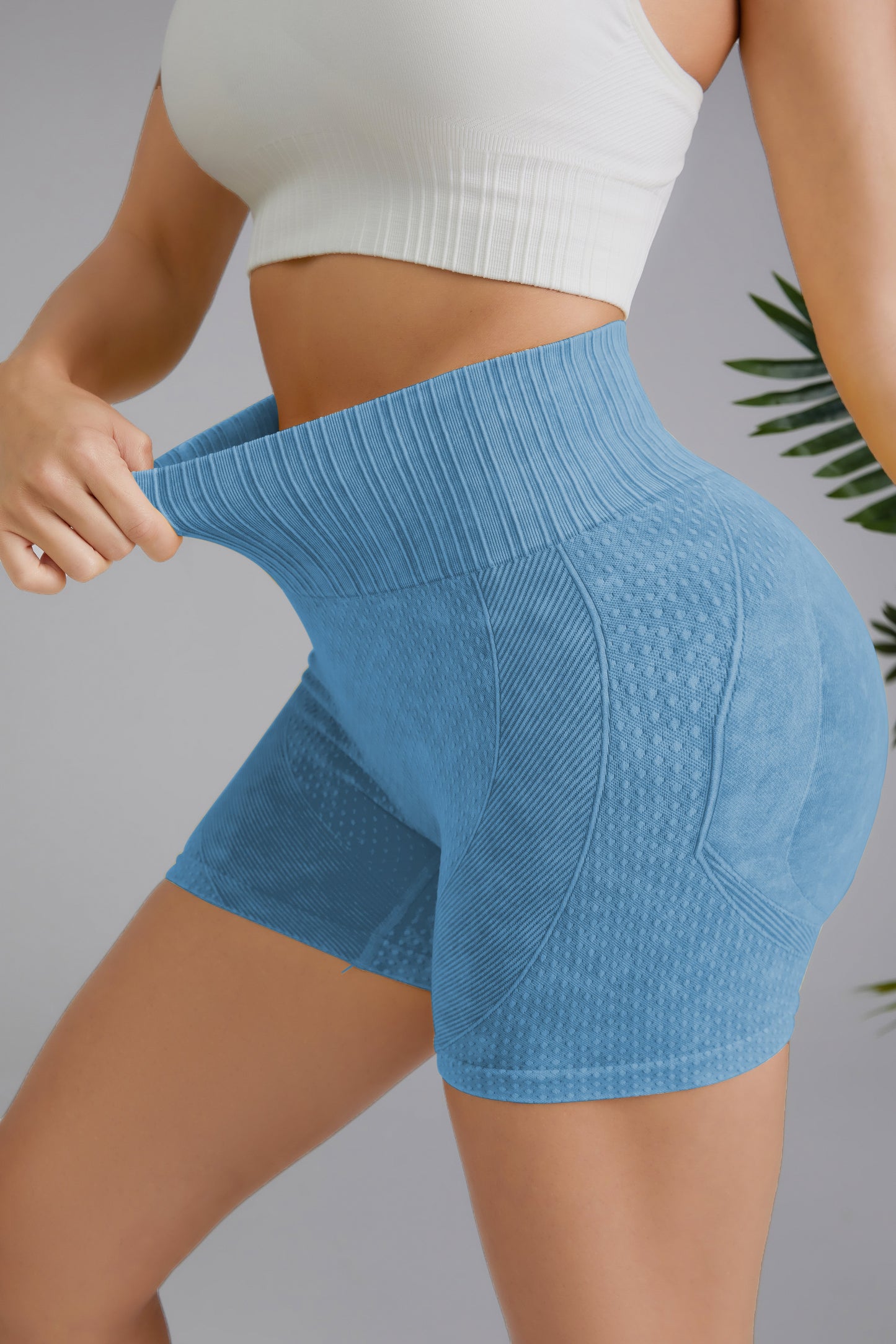 Seamless High Waist Mineral Washed Shorts