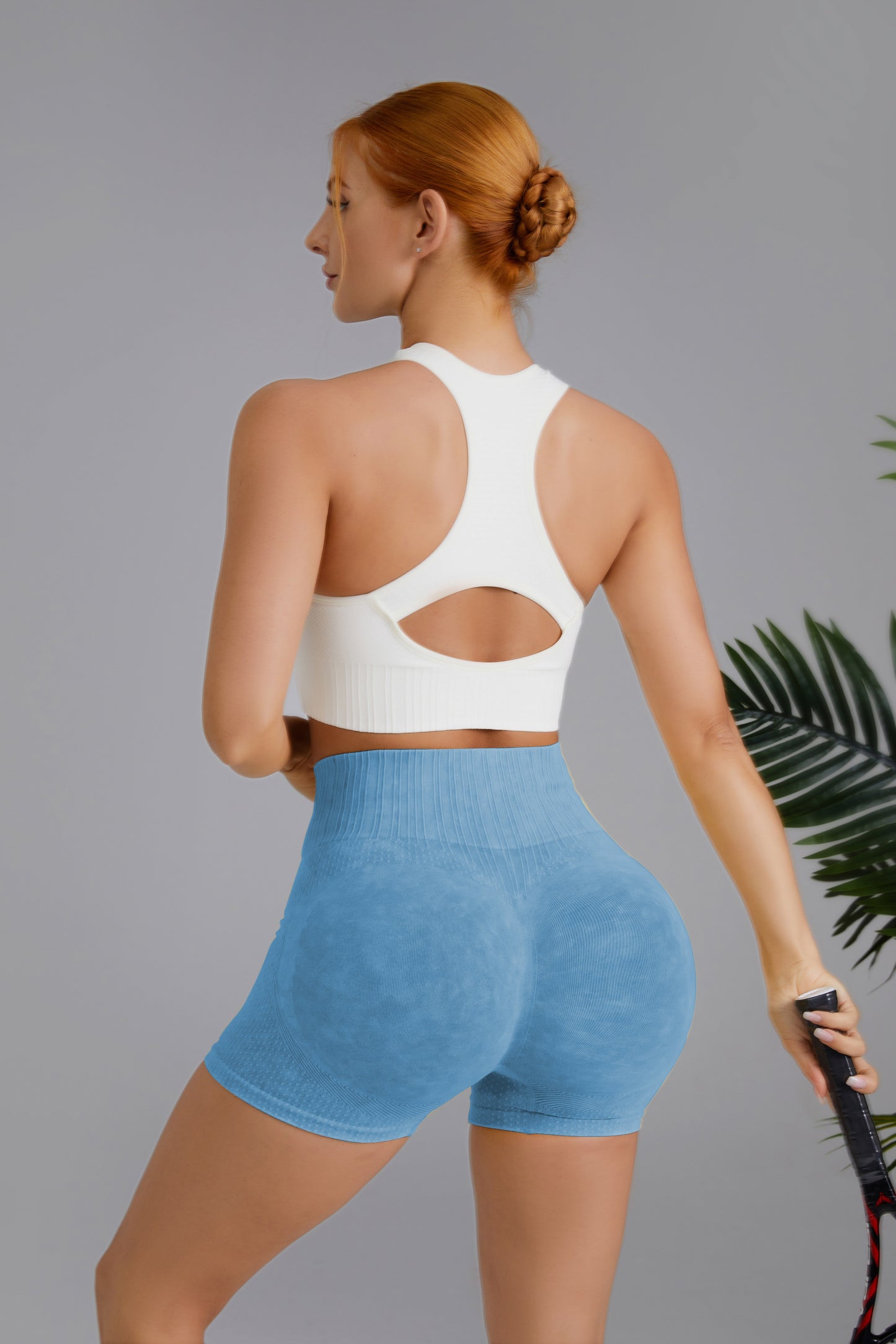 Seamless High Waist Mineral Washed Shorts