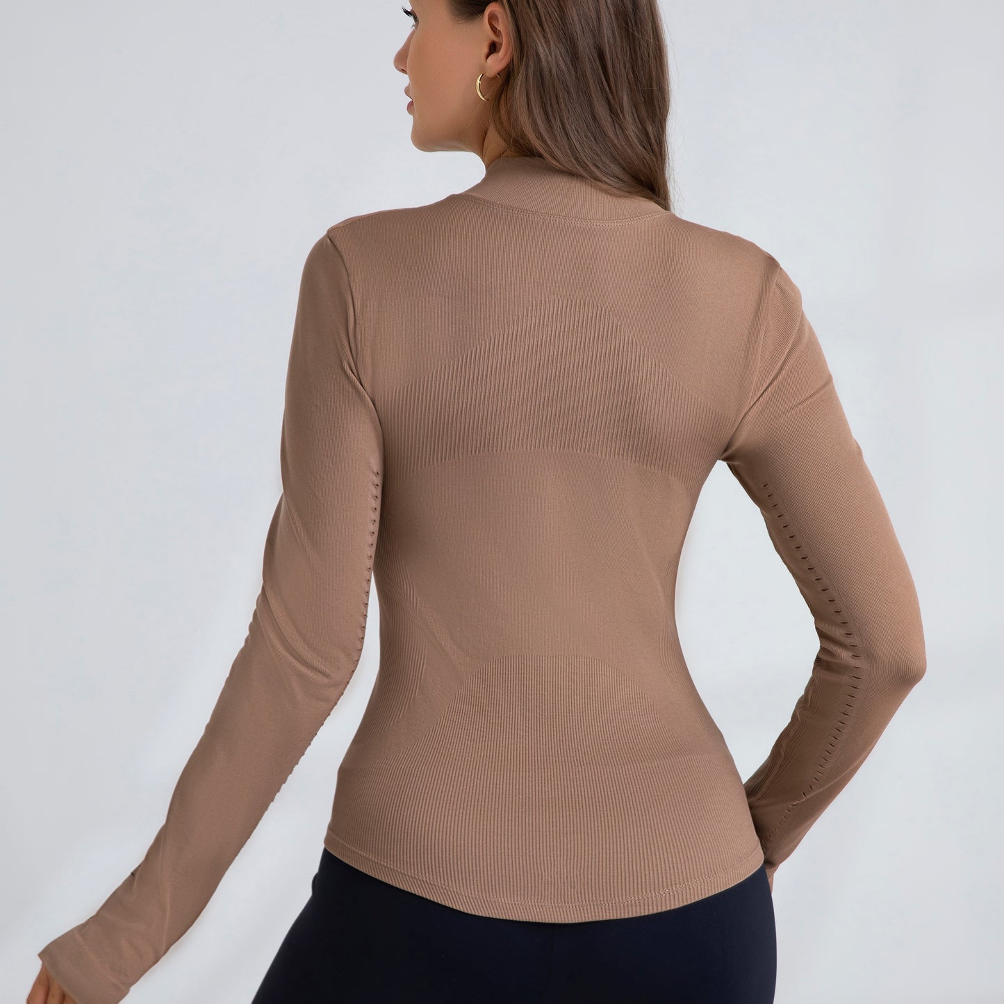 Seamless Quick Dry Full Zip Athletic Jacket